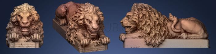 3D model Golden Lion Statue (STL)